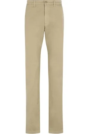 Roberto Cavalli Bukser, Herre, Grøn, W38, Bomuld, Slim-Fit Chinos med lommer og foring