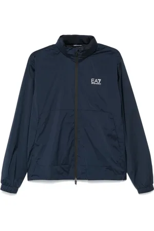 EA7 Jakke, Herre, Blå, M, Uld, Letvægts Zip Jakke