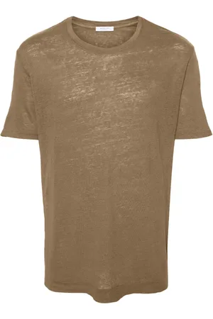 Boglioli Top, Herre, Brun, M, Linen T-Shirt