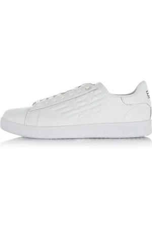 EA7 Sko, Herre, Hvid, 40 EU, Læder, Hvide Sneakers