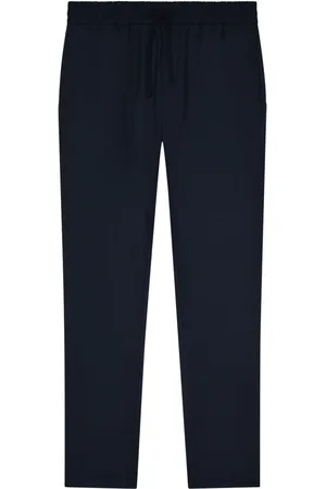 Lyle & Scott Bukser, Herre, Blå, XL, Uld, Tonal Eagle Drawstring Flannel Bukser