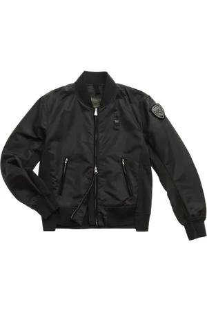Blauer Jakke, Dame, Sort, S, Nylon, Moderne Bomberjakke med Elegante Detaljer