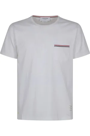 Thom Browne Top, Herre, Hvid, M, Bomuld, Hvid Pocket T-shirt Medium Vægt Jersey