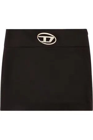 Diesel Nederdel, Dame, Sort, L, Uld, O-Dixy Nederdel med D-Logo