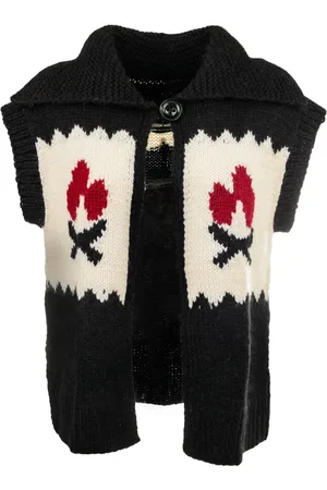 Dsquared2 Strik, Dame, Sort, S, Uld, Merino Uld Cardigan