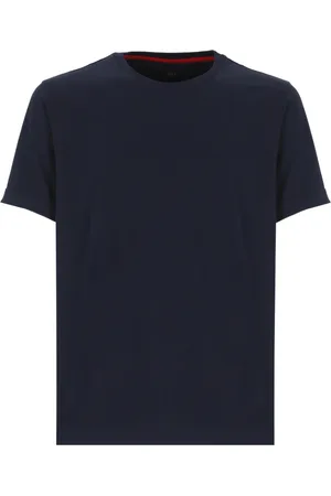 FAY Top, Herre, Blå, 2XL, Bomuld, Blå Crewneck T-shirt