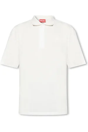 Diesel Top, Herre, Hvid, S, Bomuld, Polo Shirt med Logo
