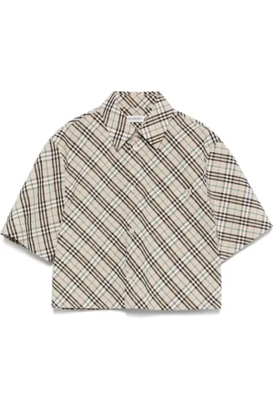 Burberry Bluser & Skjorter, Dame, Grå, 3XS, Bomuld, Grå skjorte med knaplukning