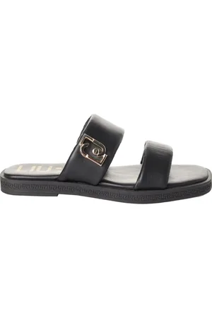 Liu Jo Sko, Dame, Sort, 38 EU, Læder, Flade sandaler