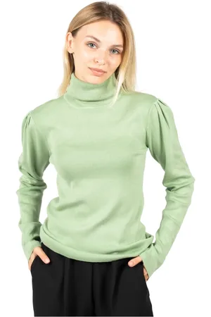 Silvian Heach Strik, Dame, Grøn, M, Nylon, Turtleneck Strik
