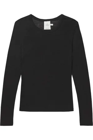 Munthe Top, Dame, Sort, 2XL, Uld, Langærmet T-shirt Lutest 1127