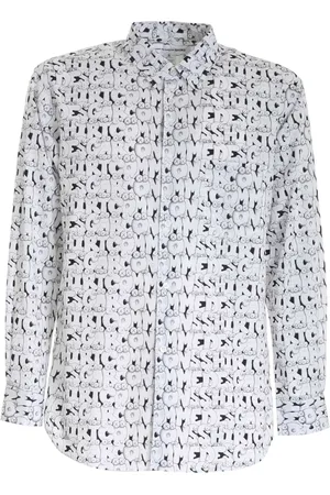Comme des Garçons Skjorte, Herre, Flerfarvet, XL, Bomuld, Kaws Print Skjorte