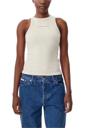 Calvin Klein Top, Dame, , XS, Ærmeløs Rund Hals Top