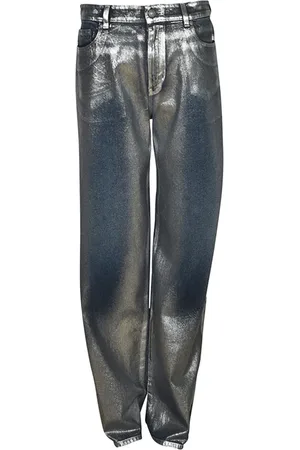 Chiara Ferragni Jeans, Dame, Grå, W26, Bomuld, Moderigtige Straight Jeans
