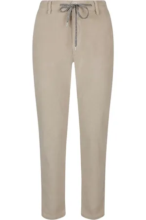 ELEVENTY Bukser, Dame, , S, Bomuld, Velvet Millerighe Jogger Chinos