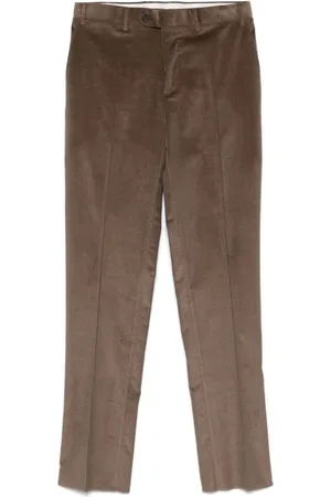 CANALI Bukser, Herre, Brun, 3XL, Bomuld, Khaki Bomuldsfløjlsbukser, lige snit