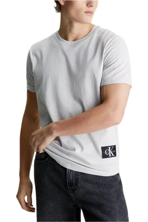 Calvin Klein Top, Herre, Hvid, XL, Bomuld, Minimalistisk Logo T-shirt