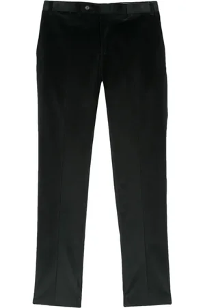 CANALI Bukser, Herre, Grøn, 3XL, Bomuld, Skovgrønne Skinny Fløjlsbukser