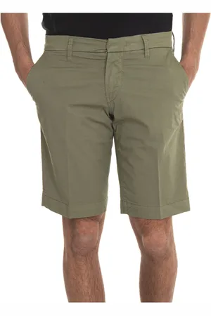 FAY Shorts, Herre, Grøn, W38, Bomuld, Stretch Bomulds Bermuda Shorts med Amerikansk Lomme