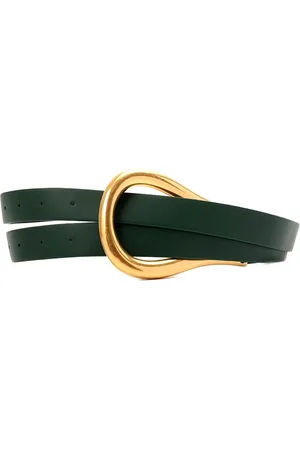 Bottega Veneta Tilbehør, Dame, Grøn, L, Uld, Stilfuldt læderbælte