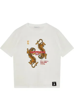 Patrizia Pepe Top, Dame, Hvid, M, Japan Print T-Shirt Art
