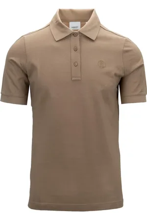 Burberry Top, Dame, Brun, 2XS, Bomuld, Klassisk Polo Shirt med Knapper