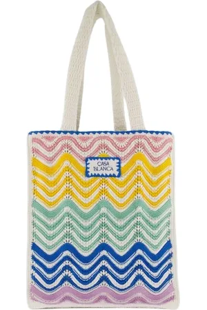 Casablanca Taske, Dame, Flerfarvet, ONE SIZE, Bomuld, Gradient Wave Crochet Shopper Taske