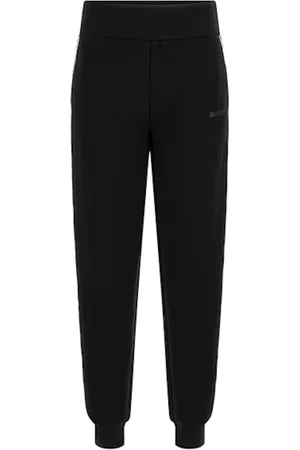 Guess Bukser, Dame, Sort, S, Bomuld, Cotton Jogger med 4G Logo Bånd
