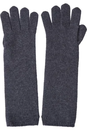 Max Mara Tilbehør, Dame, Grå, ONE SIZE, Uld, Chic Alaggio Handsker