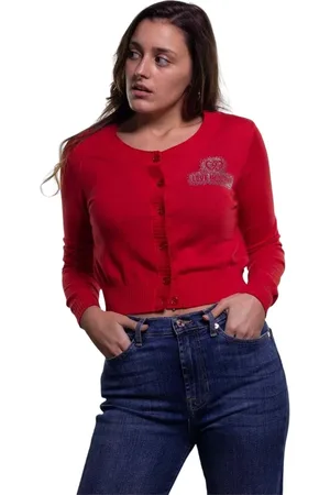 Moschino Strik, Dame, Rød, M, Uld, Jakke