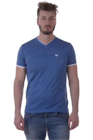 Emporio Armani Top, Herre, Blå, 2XL, Bomuld, Sweatshirts