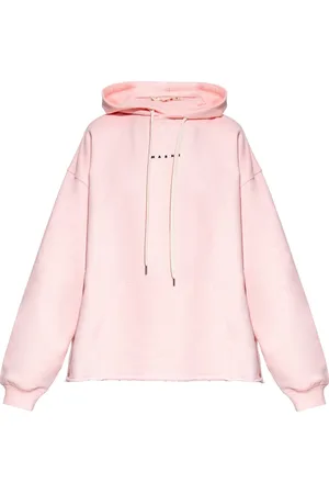 Marni Sweathshirts & Hoodies, Dame, Lyserød, 2XS, Bomuld, Hoodie med logo