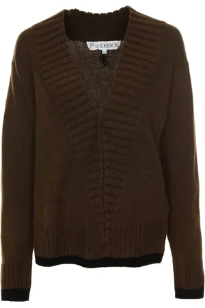 J.W.Anderson Strik, Dame, Brun, S, Højtaljede Wide Leg Horseshoe Jeans