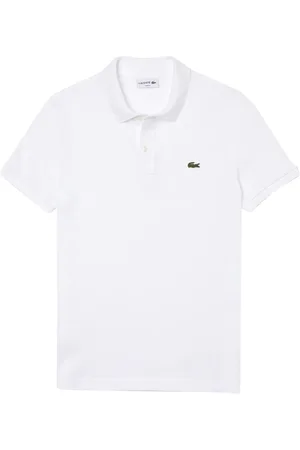 Lacoste Top, Herre, Hvid, S, Bomuld, Hvid Polo Shirt Slim Fit