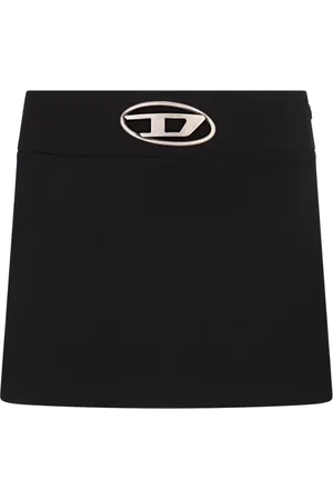 Diesel Nederdel, Dame, Sort, XL, Uld, O-Dixy Mini Nederdel