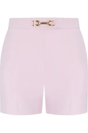 Elisabetta Franchi Shorts, Dame, Lyserød, XS, Uld, Horsebit Shorts i Stretch Crêpe