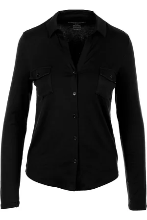 Majestic Bluser & Skjorter, Dame, Sort, M, Sort Anna Skjorte