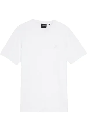 Lyle & Scott Top, Herre, Hvid, XL, Bomuld, Superfin V-hals T-shirt