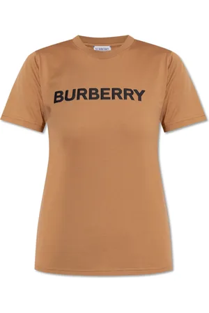 Burberry Top, Dame, Brun, XS, Bomuld, Logo T-shirt