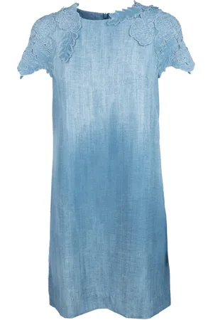 ERMANNO SCERVINO Kjole, Dame, Blå, S, Denim, Abiti Kjole