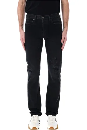 Tom Ford Jeans, Herre, Sort, W31, Denim, Sort Rid and Repaired Denim Jeans