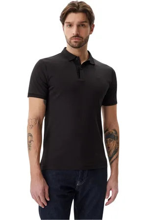 Calvin Klein Top, Herre, Sort, XL, Bomuld, Sort Polo Shirt Bomuld Regular