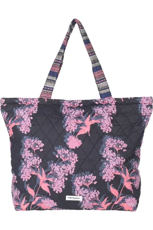 Lollys Laundry Taske, Dame, Flerfarvet, ONE SIZE, Bomuld, Blomstret Quiltet Taske i Lilla/Rosa/Blå