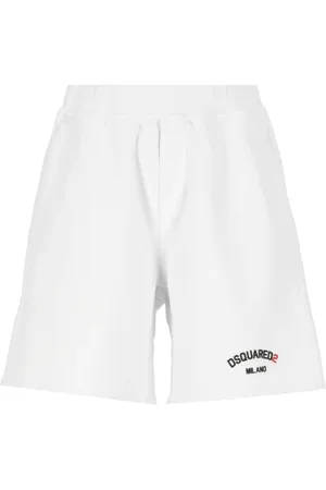 Dsquared2 Shorts, Herre, Hvid, L, Bomuld, Bomuldsshorts med elastisk talje