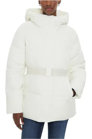 Calvin Klein Jakke, Dame, Hvid, XS, Belt Logo Jakke