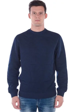 Emporio Armani Sweathshirts & Hoodies, Herre, Blå, L, Bomuld, Sweatshirt Hættetrøje
