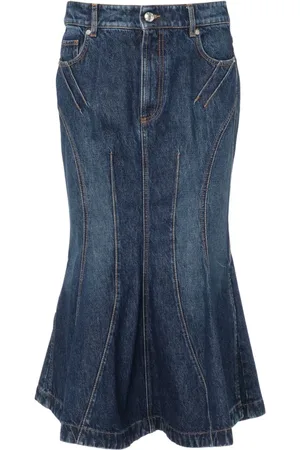 Sportmax Nederdel, Dame, Blå, S, Denim, Modern Casa Style Denimnederdel