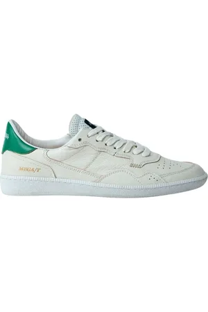 Hidnander Sko, Dame, Hvid, 38 EU, Læder, Lav-top Læder Sneakers med Logo Motif