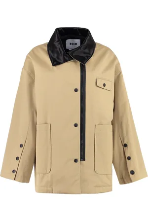 Msgm Jakke, Dame, , XS, Bomuld, Asymmetrisk Polstret Jakke med Lynlås og Trykknapper