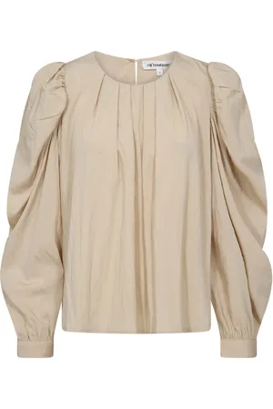 Co`Couture Bluser & Skjorter, Dame, , XL, Uld, Elegant Plisseret Bluse